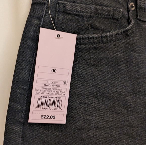 🔥4/$15 Wild Fable Sz 00/24 High Rise Distressed Ripped Straight Leg Ankle Jeans - Picture 10 of 11